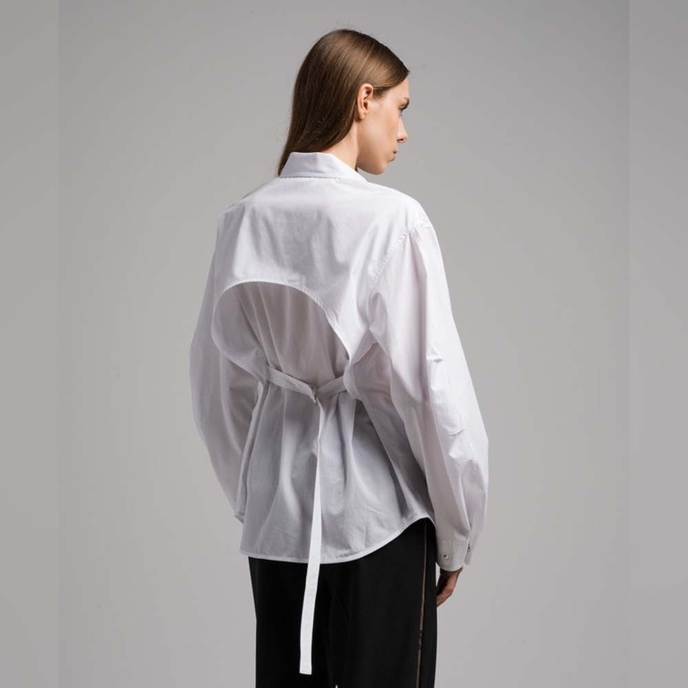 Helmut Lang Crisp White Button-Up Shirt